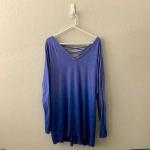Blue dip dye livi active tunic